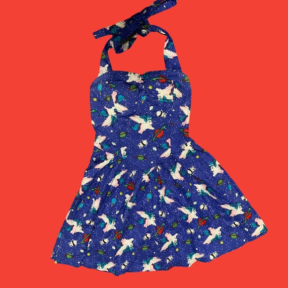 Retro Pinup Rockabilly Unicorn Pegasus Galaxy Panda Bettie Page Sexy Fun 50’s - Picture 3 of 6